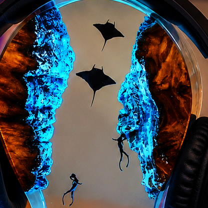 Stingray Headphone Stand Resin Lamp