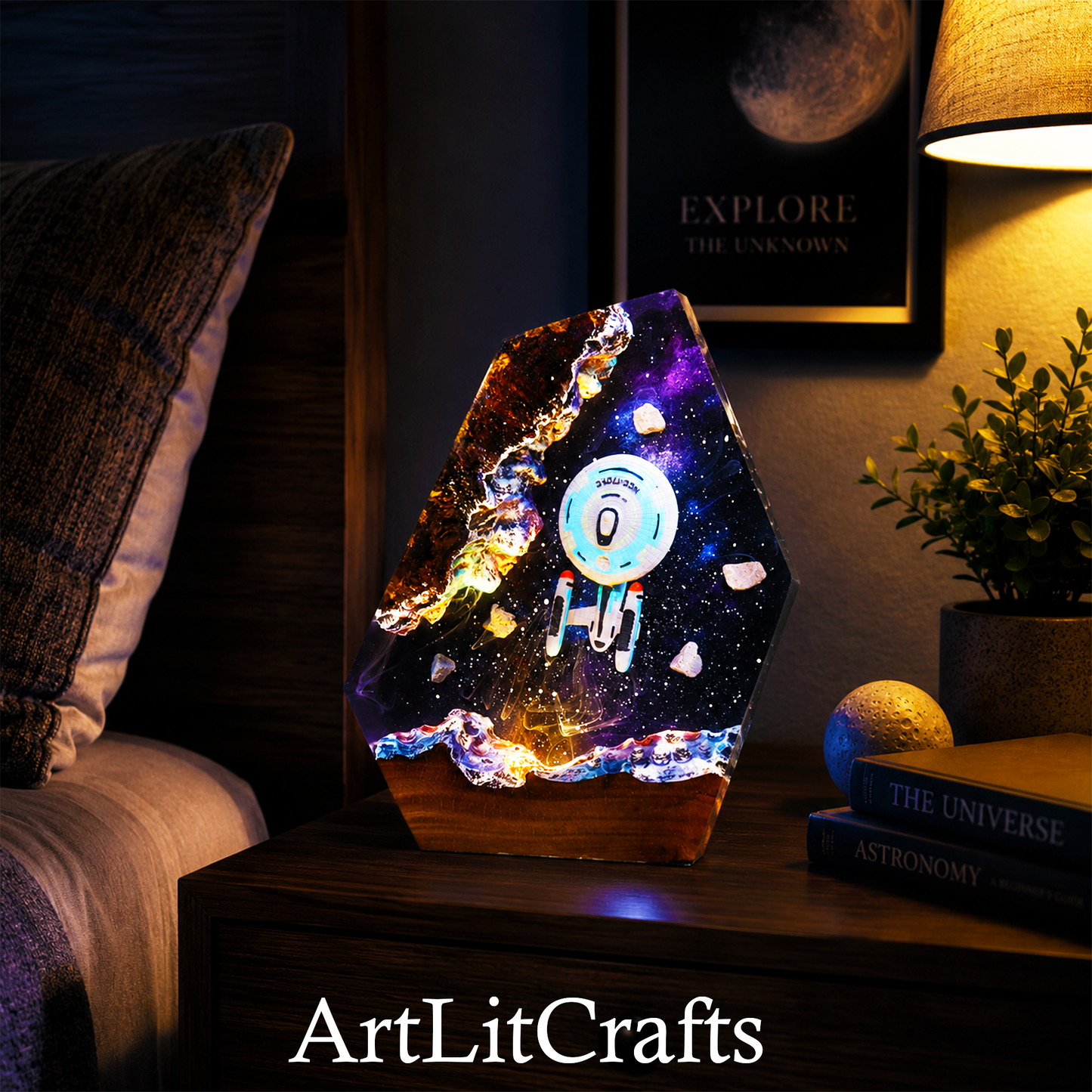 Starship 1701-C Resin Lamp
