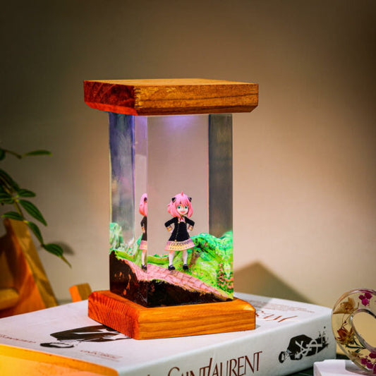 Charming Telepath-Inspired Resin Lamp – Anime Girl Glow | ArtLitCrafts