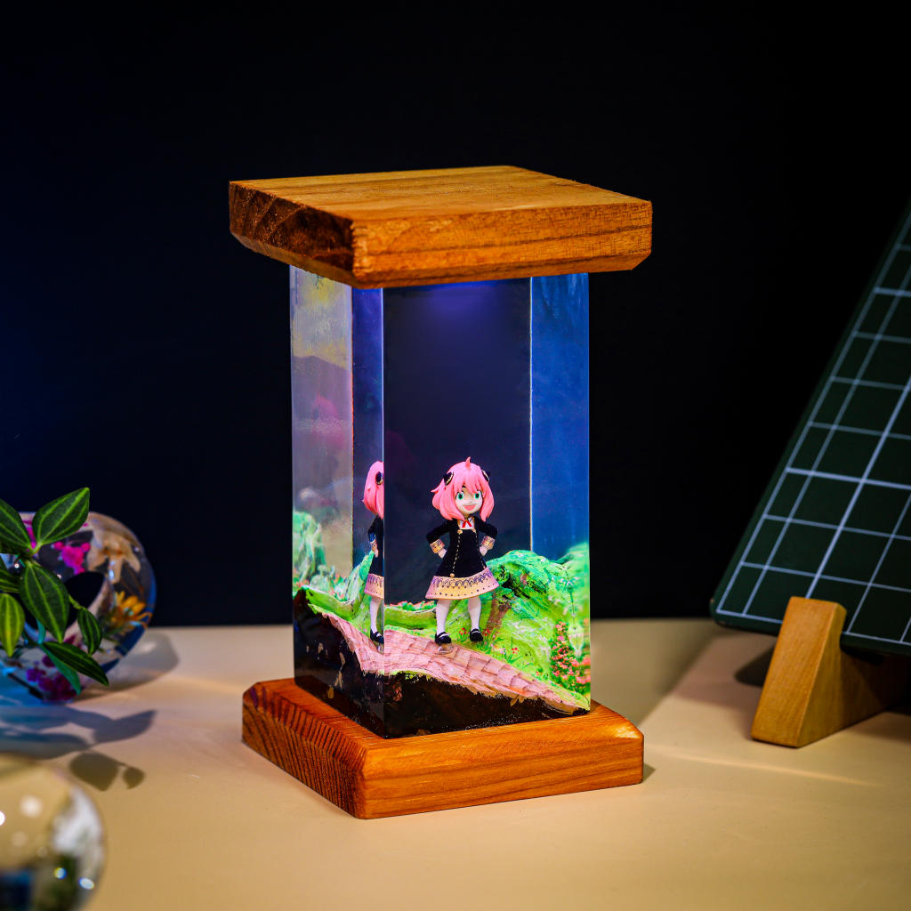 Charming Telepath-Inspired Resin Lamp – Anime Girl Glow | ArtLitCrafts