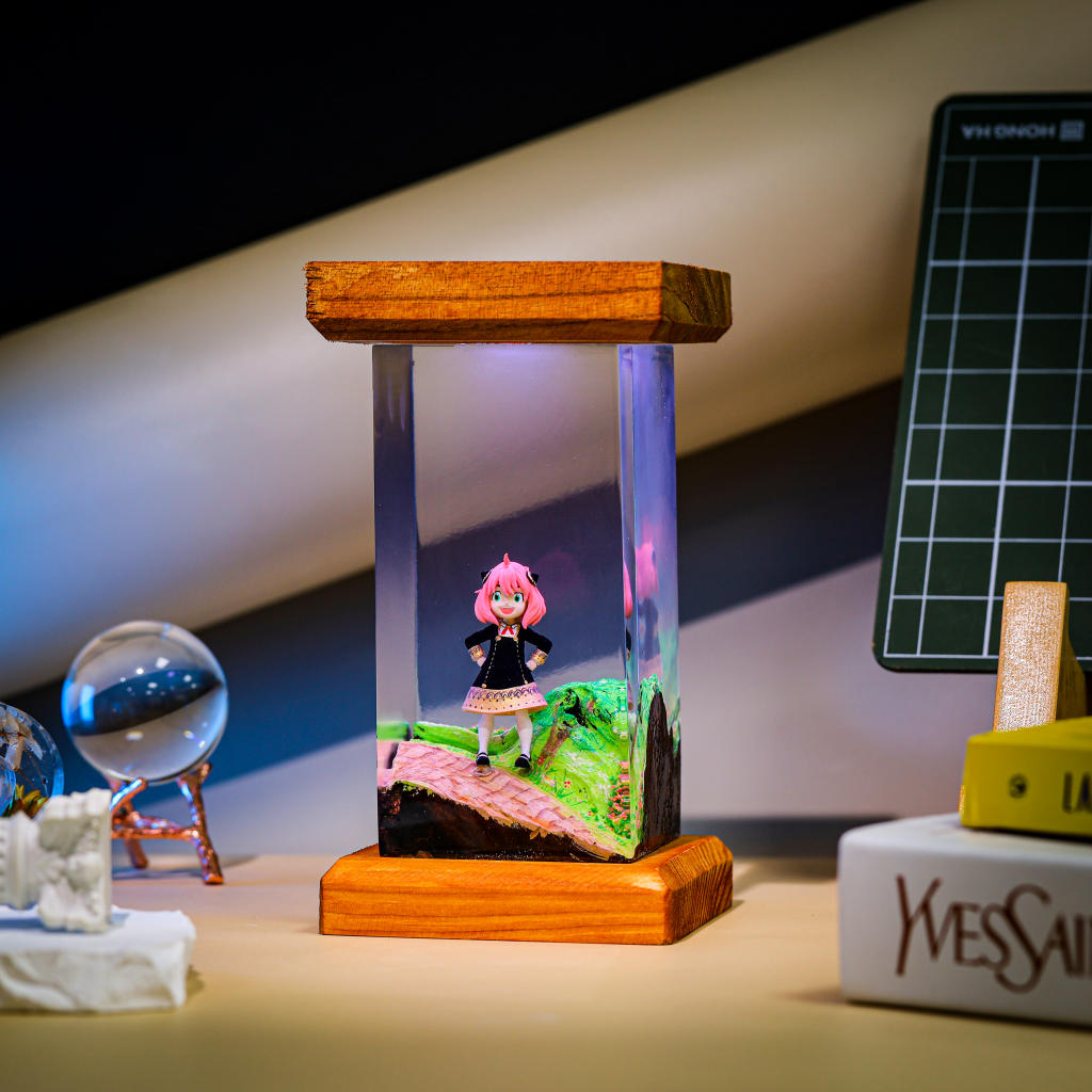 Charming Telepath-Inspired Resin Lamp – Anime Girl Glow | ArtLitCrafts