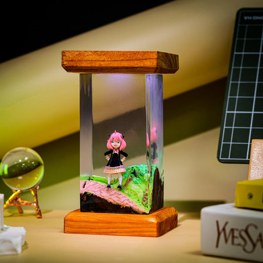 Charming Telepath-Inspired Resin Lamp – Anime Girl Glow | ArtLitCrafts