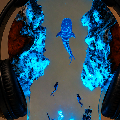 Ocean Headphone Stand Resin Lamp