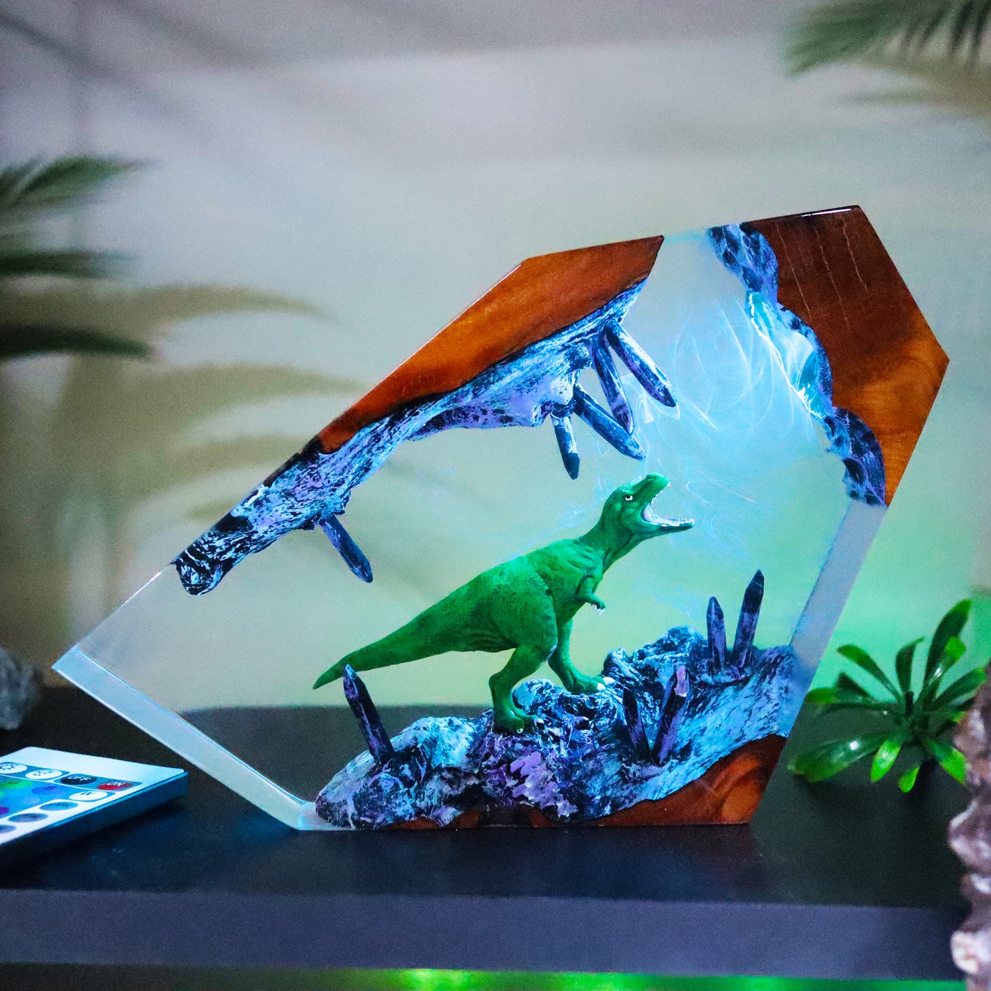Dinosaur Resin Lamp – Handmade LED Light