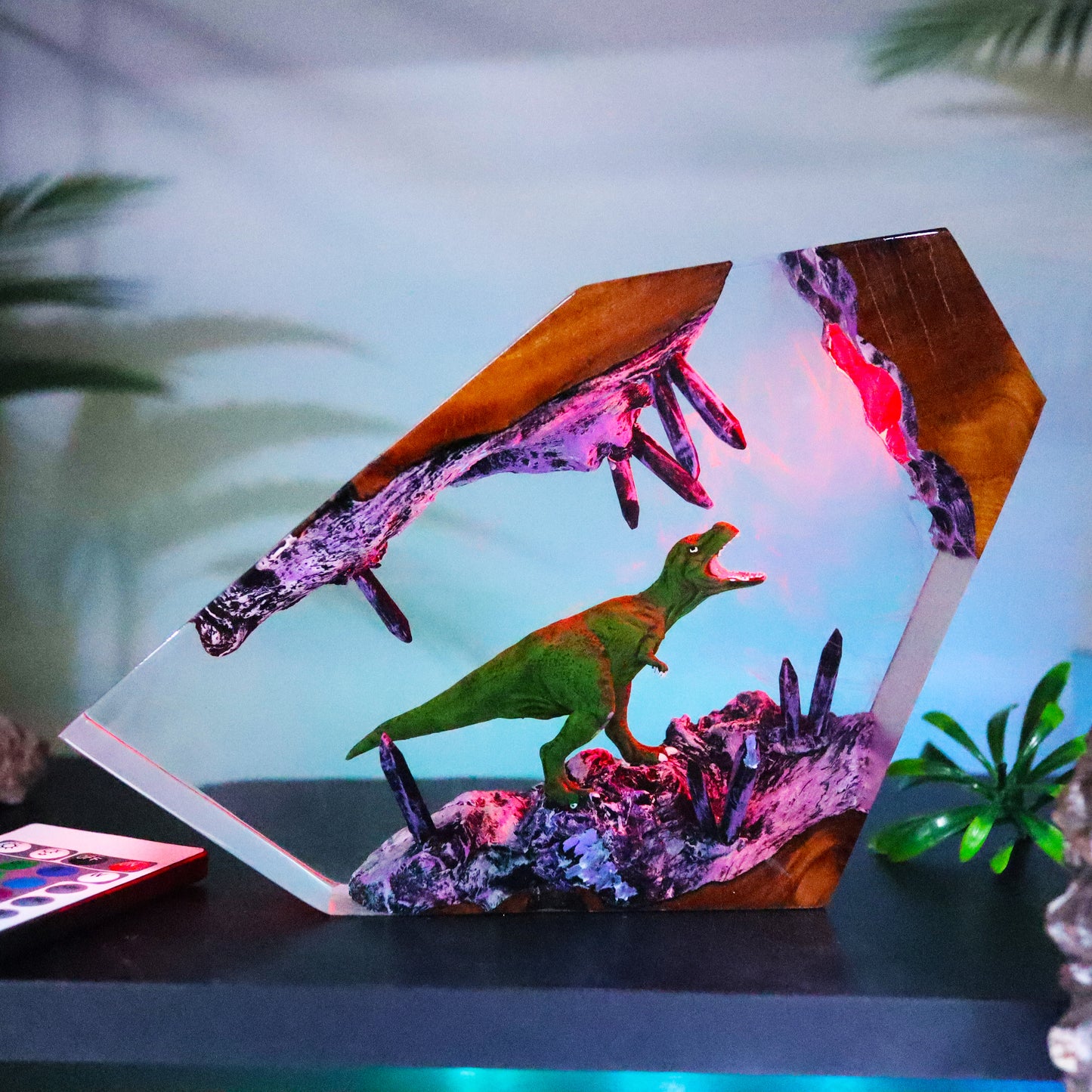 Dinosaur Resin Lamp – Handmade LED Light