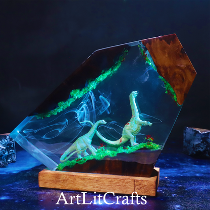 Alt Tag:
jurassic inspired dinosaur resin lamp home decor