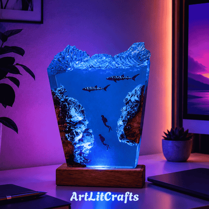 whale-shark-resin-lamp-purple-light