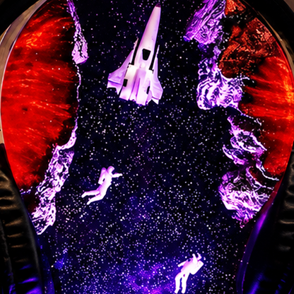 Astronaut & Space Shuttle Headphone Stand Resin Lamp