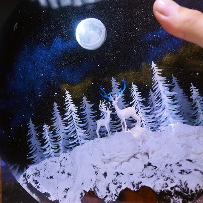 forest resin lamp in real room decor customer photo